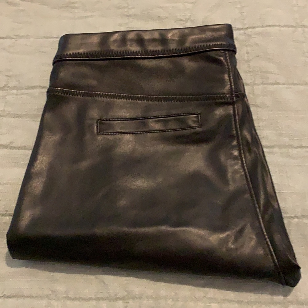 Black Faux leather pants